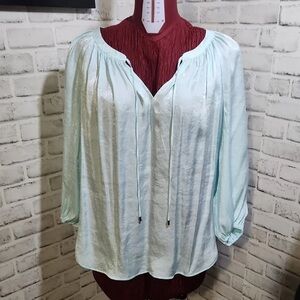 Elegant Light Blue Women's Top